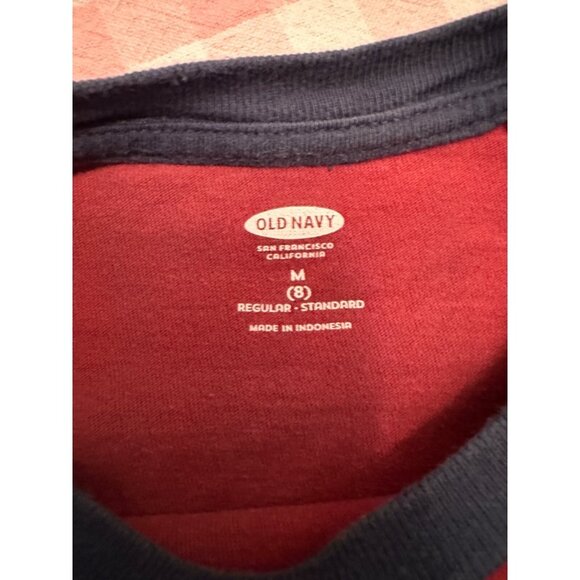 Old navy color blocking baseball style shirt youth boy size 8 - Picture 2 of 2